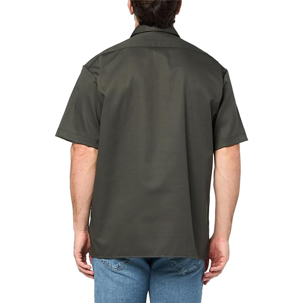 Dickies Men's Short-Sleeve Work Shirt - Olive Green Small - Picture 4 of 9